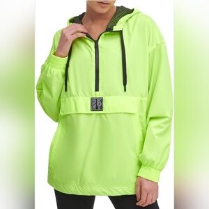DKNY Sport Women’s Pull Over 1/4 zip Neon Jacket Szie‎ XS